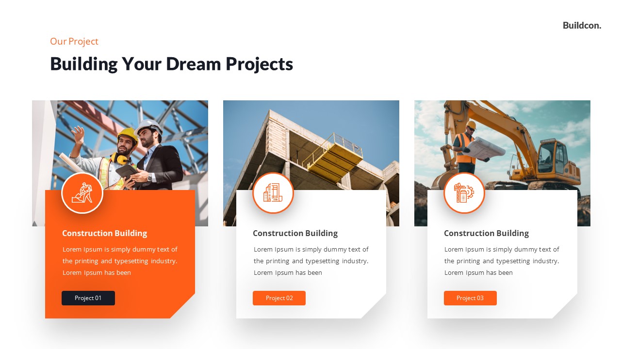 Buildcon - Construction PowerPoint Template, Presentation Templates
