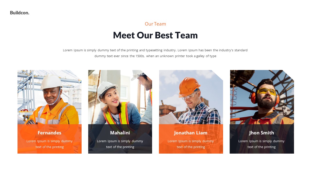 Buildcon - Construction PowerPoint Template, Presentation Templates