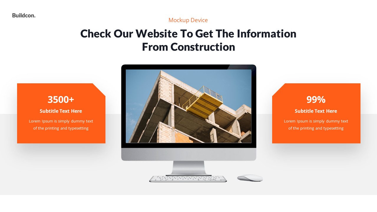 Buildcon - Construction PowerPoint Template, Presentation Templates