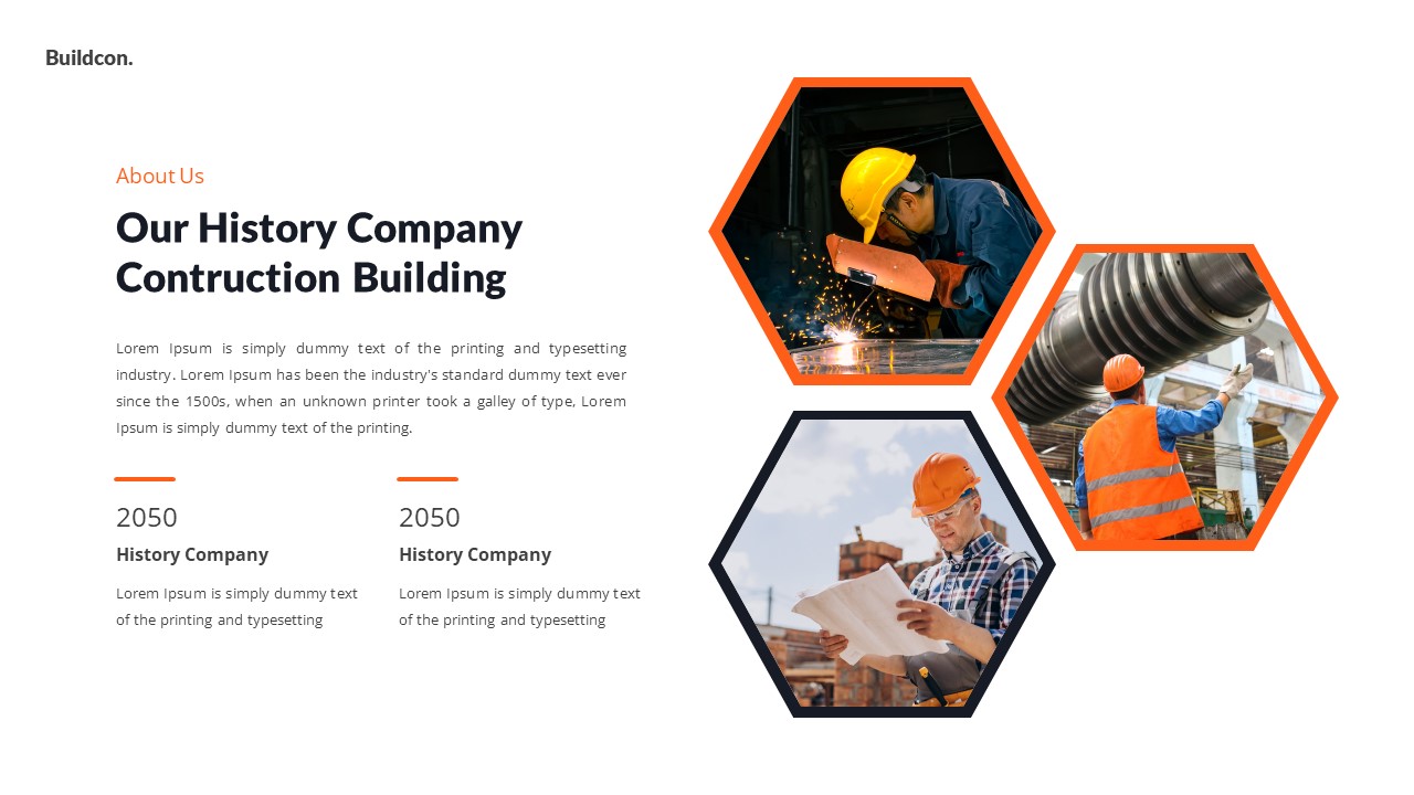 Buildcon - Construction PowerPoint Template, Presentation Templates