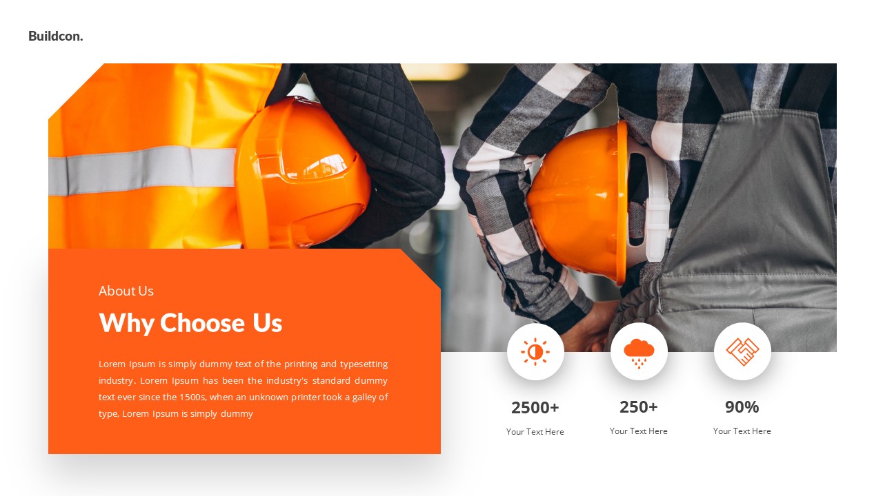 Buildcon - Construction PowerPoint Template, Presentation Templates