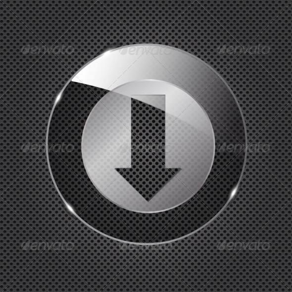 Glass Download Button - Web Elements Vectors