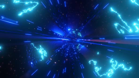 Sci-Fi interstellar travel through wormhole in cyberspace.