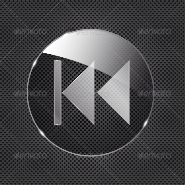 Glass Previous/Rewind Button - Web Technology