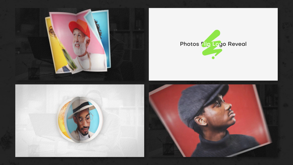 Photos Flip Logo Reveal Logo Stings template preview
