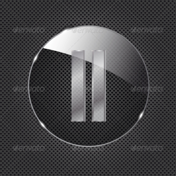 Glass Pause Button - Web Technology