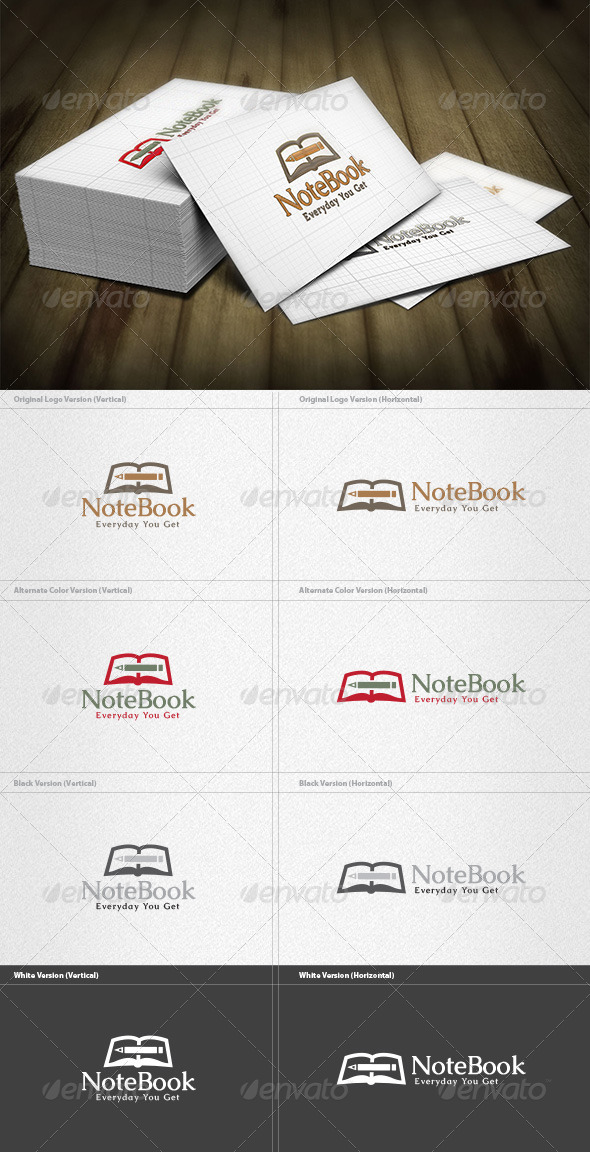 Note Book Logo - Objects Logo Templates