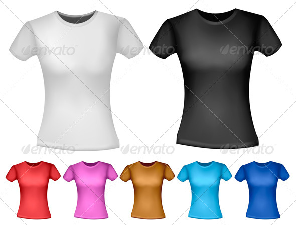Woman T-Shirt Design Template - Commercial / Shopping Conceptual