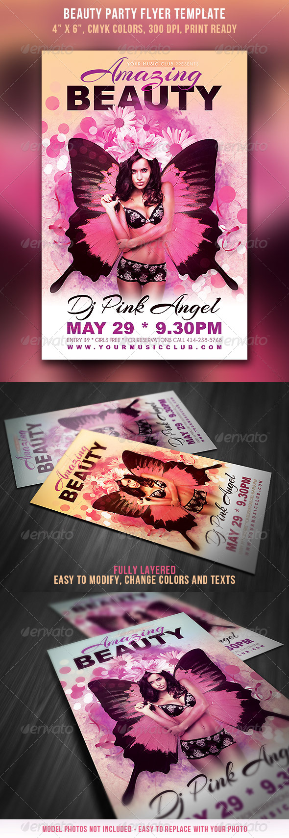 Beauty Party Flyer - Clubs & Parties Events