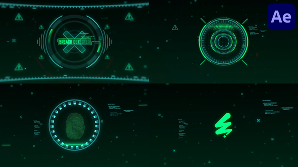 HiTech Hack Logo Reveal for After Effects Logo Stings template preview