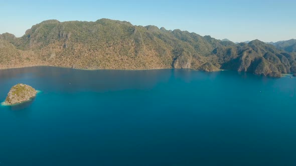 Aerial View Tropical Lagoonsea Beach alt