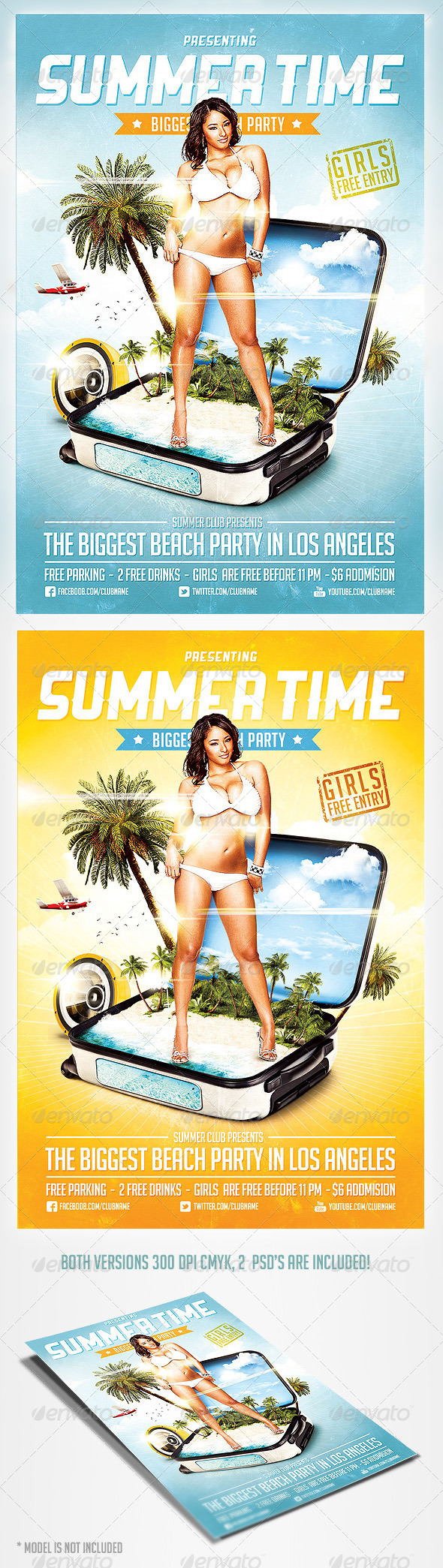 Summer Time Party Flyer - Clubs & Parties Events
