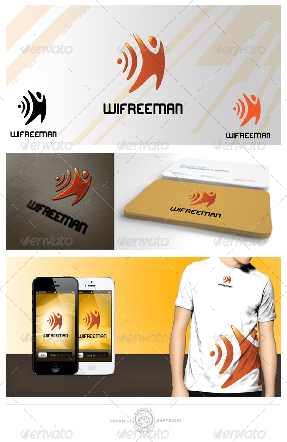Wifreeman logo - Humans Logo Templates