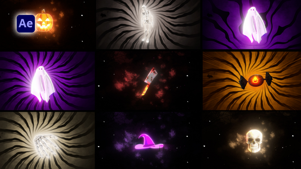 Halloween Transitions Pack Elements template preview