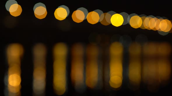 Abstract Lights and Their Reflections in the Water Bokeh Background alt