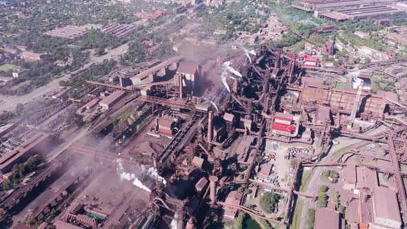 Emissions from a metallurgical plant.