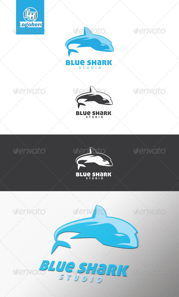 Blue Shark Logo Template - Animals Logo Templates