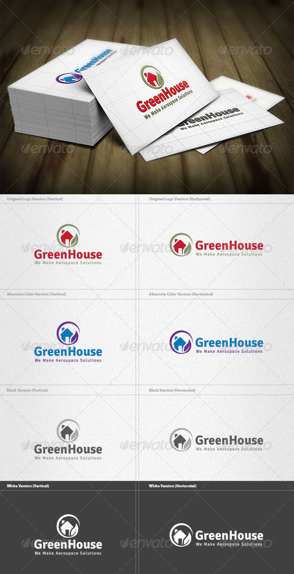 Green House Logo - Buildings Logo Templates