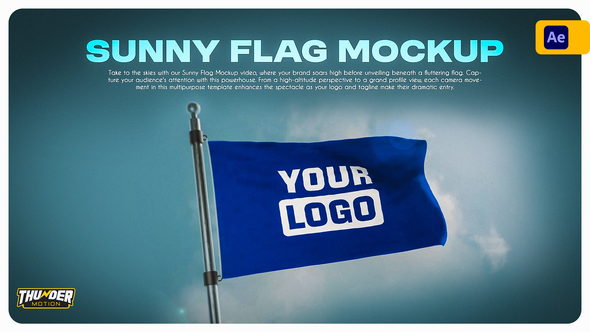 Sunny Flag Mockup Product Promo template preview