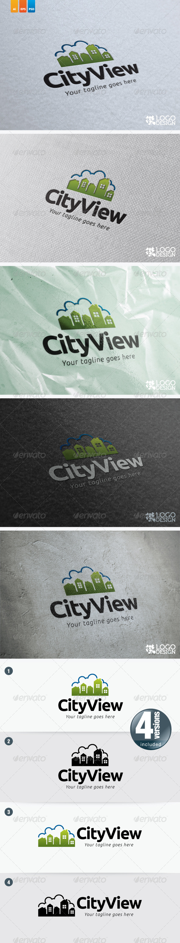 City View - Buildings Logo Templates