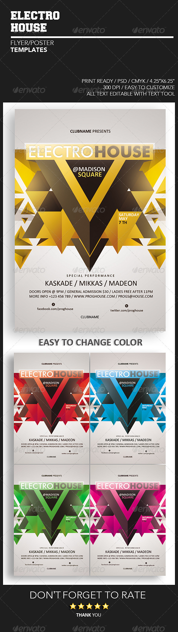 Electro House Flyer - Events Flyers