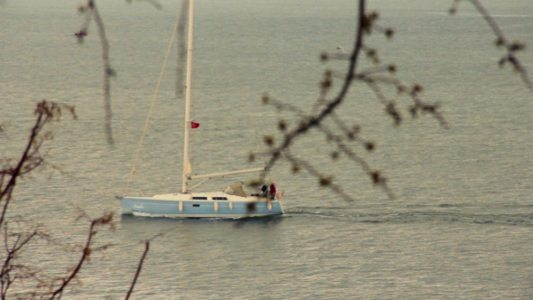 Yacht Sailing On Sea 2