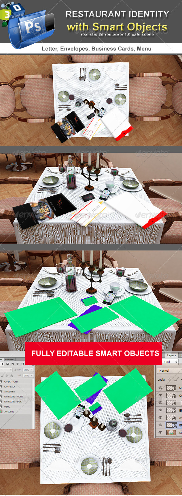 Table Scenes Restorant Identity - Miscellaneous Product Mock-Ups