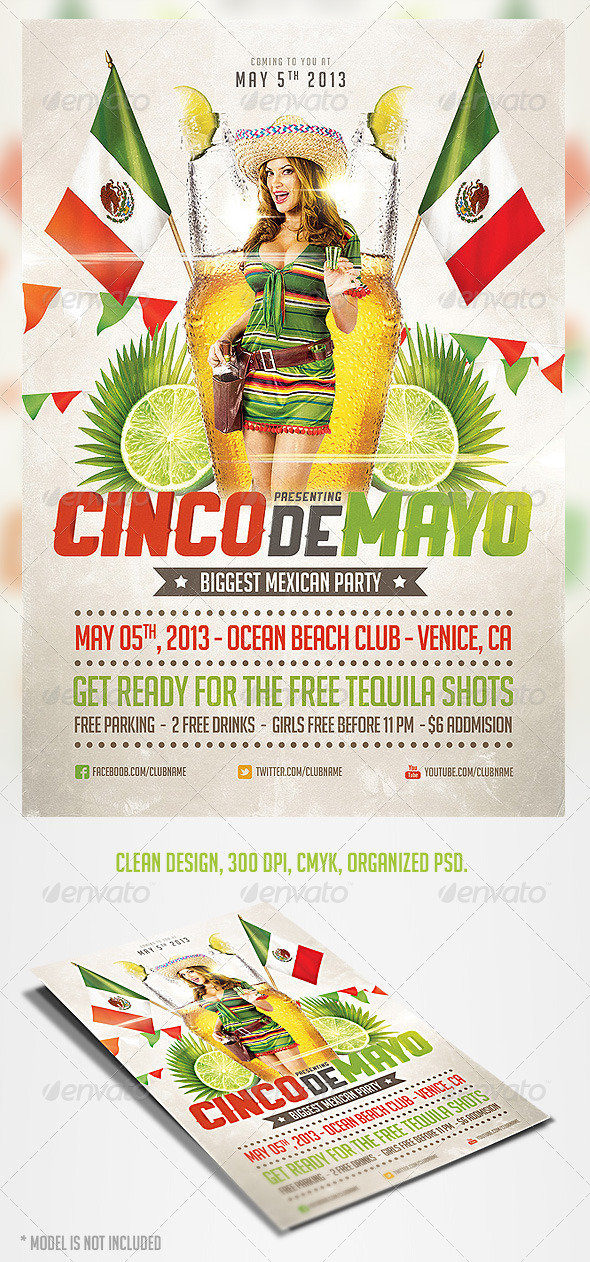 Cinco de Mayo Party Flyer 3 - Clubs & Parties Events