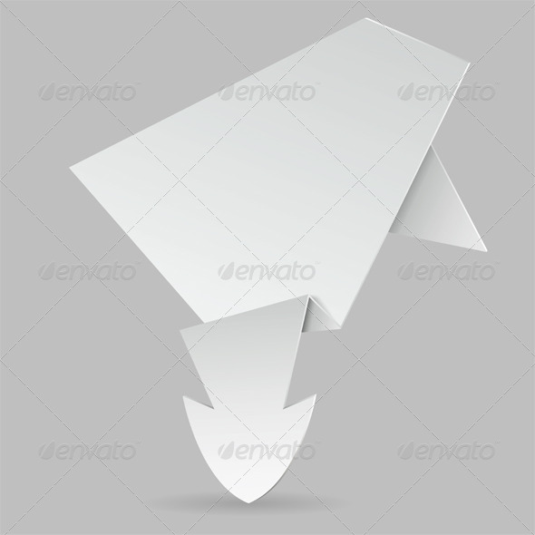 Paper Origami Arrow - Concepts Business
