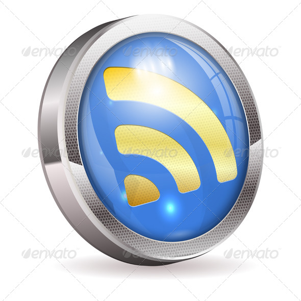 RSS Feed News Button - Web Elements Vectors