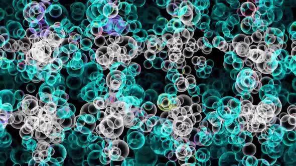 Abstract Bubbles Vibrant Background Digital Rendering