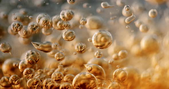 Close-up Video of Bubbles in Water.  alt