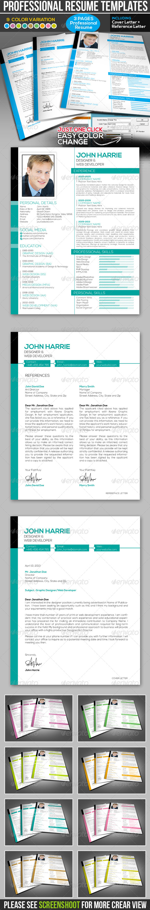 Professional Resume Templates - Resumes Stationery