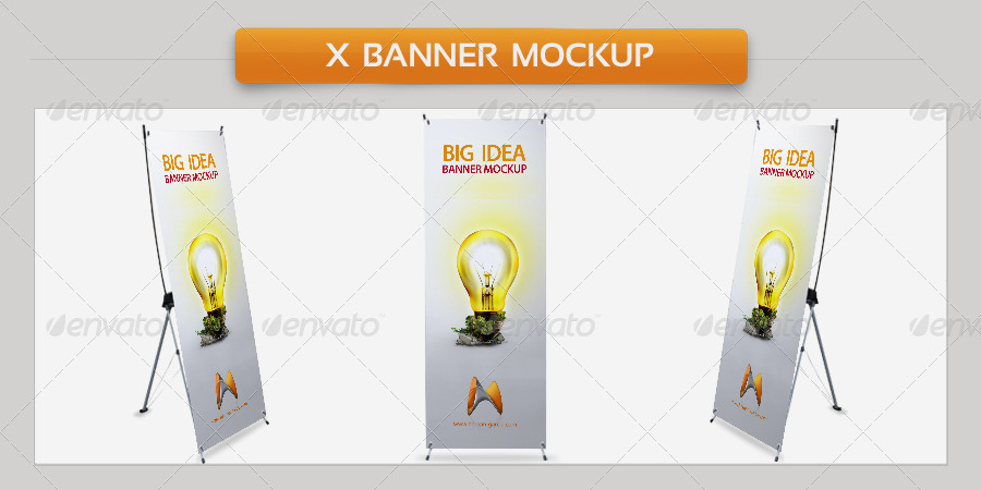 banner x mockup cdr GraphicRiver  Mockup  by garhernan Banner X