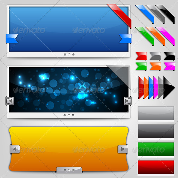 Vector Web Design Elements - Web Elements Vectors