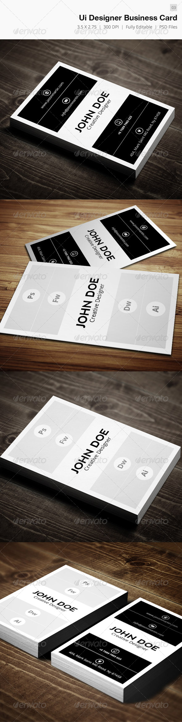Ui Designer Business Card - 03 - Creative Business Cards