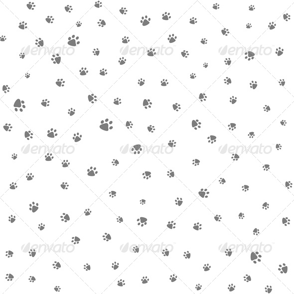 Seamless Background with Animal Footprints - Animals Characters