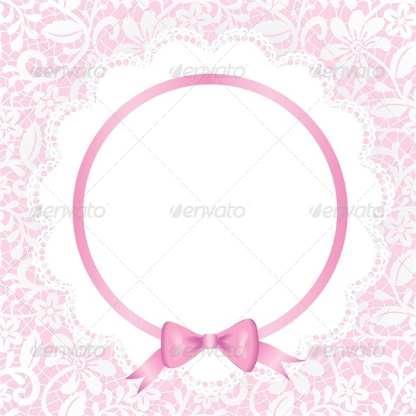 Wedding Invitation or Greeting Card with Lace - Weddings Seasons/Holidays