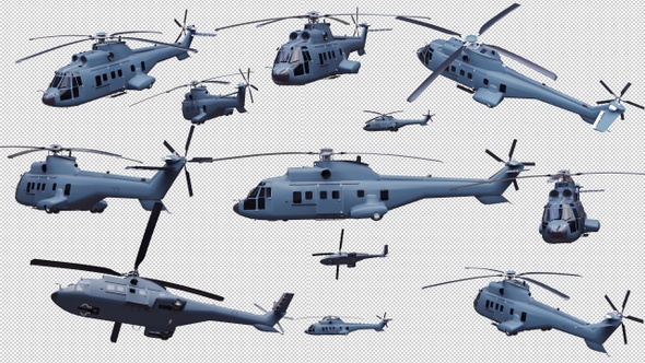 Military Helicopter Action (12 Videos) Pack