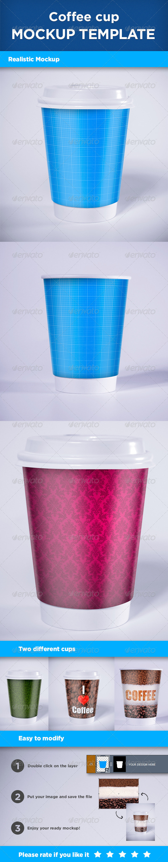 Realistic Coffee Cup Mock-up - Print Product Mock-Ups