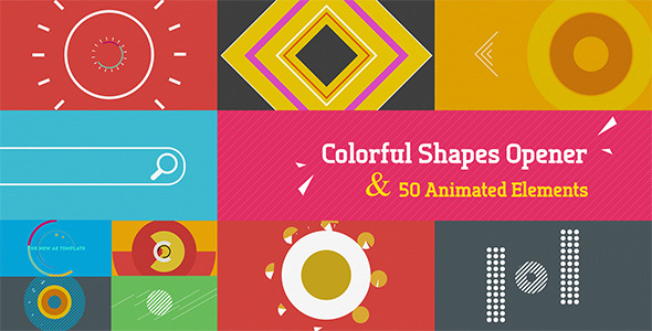 Colorful Shapes Opener - VideoHive 4427393