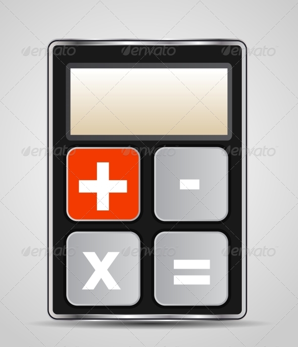 Vector Calculator Icon with Gray Buttons - Miscellaneous Conceptual