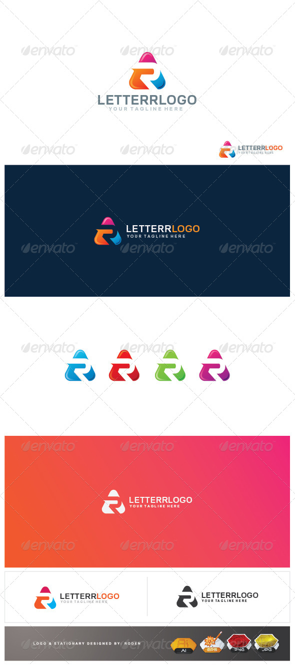 r letter logo - Letters Logo Templates