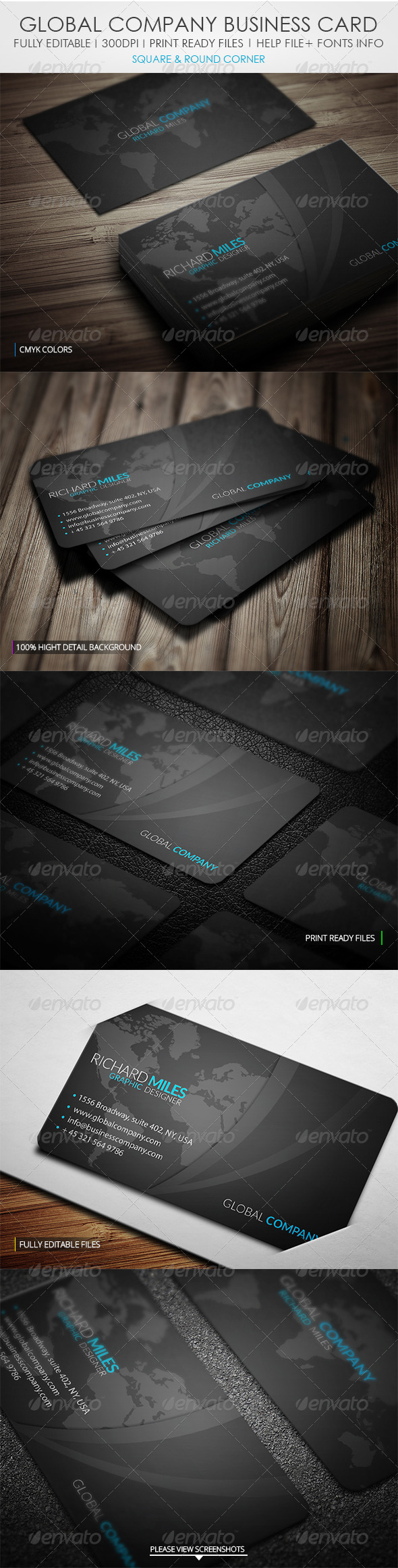 Global Group Business Card - Corporate Business Cards