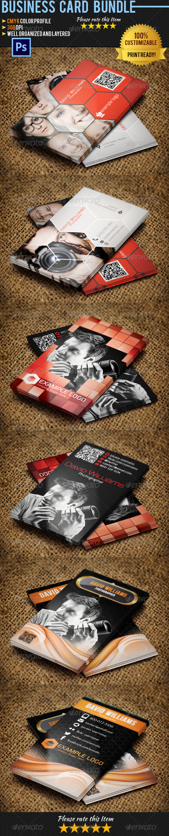 Photographer Business Card Bundle 01 - Industry Specific Business Cards