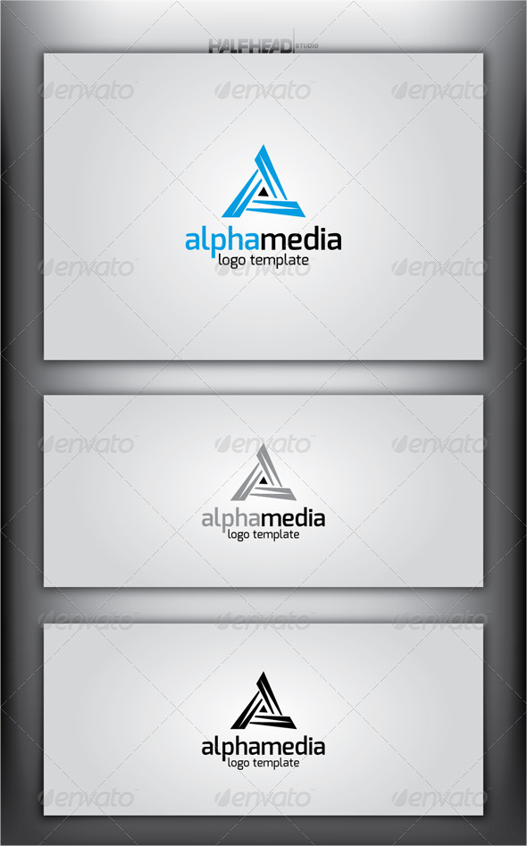 ALPHA MEDIA Logo Template - Abstract Logo Templates