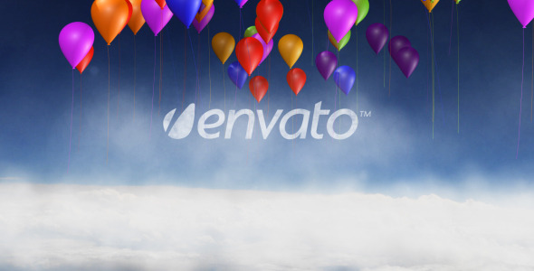 Cloud And Balloon Logo Reveal