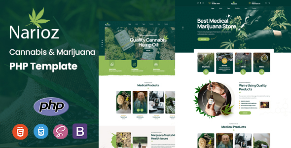 Narioz - Cannabis & Marijuana PHP Template