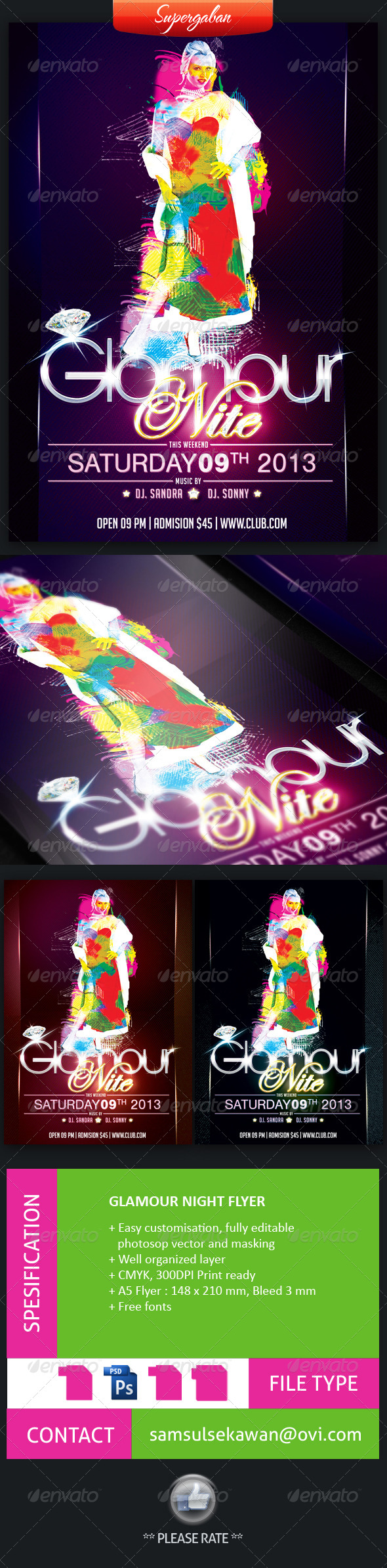 Glamour Night Flyer - Clubs & Parties Events