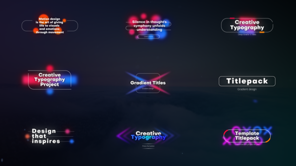 Deep Gradient Titles Titles template preview